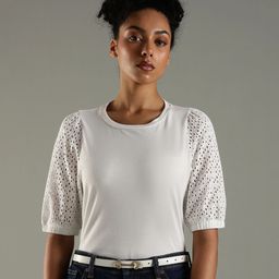 Tommy Hilfiger Women Solid Round Neck Pure Cotton Slim Fit T-shirt-picture-10
