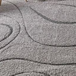 CARPETIFY Grey Geometric Anti-Skid Carpet-image-3