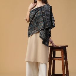 Tiara Women Geometric Woven Design Shawl-image-15