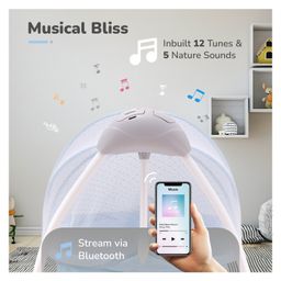 R for Rabbit Lullabies The Auto Swing Baby Cradle - Blue image 4