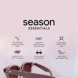 Vincent Chase Unisex Square Sunglasses with UV Protected Lens 228661 image 4