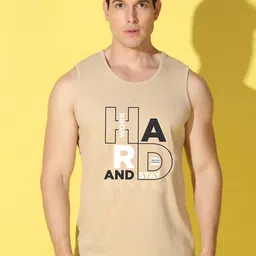 WOOSTRO Pack Of 2 Printed Combed Cotton Gym Vests VWS26(MORE RUST)(HARD RUST) image 2