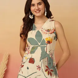 Anouk Rustic Floral Print Cotton Top-image-93