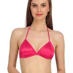 Women Cotton Pink Non Padded Non-Wired Lingerie Bra Sport wear Gym Crop Tank Top-picture-51