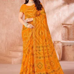 Reboot Fashions Bandhani Printed Pure Chiffon Bandhani Saree-image-61