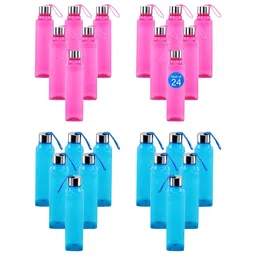 Aura Unisex Blue & Pink Single Plastic Solid Water Bottle-image-30