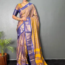 DIVASTRI Woven Design Zari Ready to Wear Mysore Silk Saree-picture-54