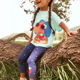 YK Girls Printed T-shirt With Leggings-picture-7
