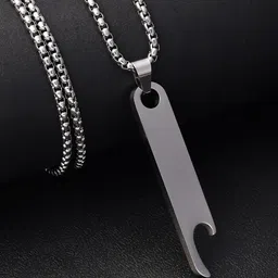 French Accent Silver-Plated Pendant With Chain-image-75