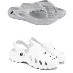 DRACKFOOT Pack Of 2 Thong & Clogs Flip-Flops-17