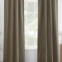 HOMEMONDE Grey 2 Pieces Black Out Long Door Curtains-image-32
