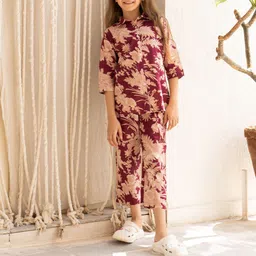 SANSKRUTIHOMES Girls Printed Pure Cotton Shirt & Trouser Clothing Set-image-67
