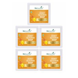 She Essentials Set Of 5 Natural Honey Glycerin Soap - 125 g Each-21