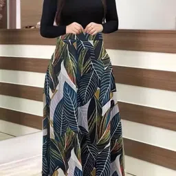 KPOP Printed A-Line Maxi Skirt-picture-6