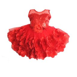 Samjho Fashion Girls Red Embellished Fit & Flare Dress-image-81