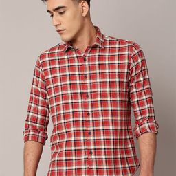 TQS Men Shepherd Checks Opaque Checked Casual Shirt-image-83