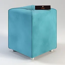 Wooden Twist Sea-Blue Wooden Square Ottoman-picture-46