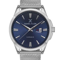 Daniel Klein Premium Men Blue Dial & Silve- Toned Straps Analogue Watch DK.1.13268-3-image-18