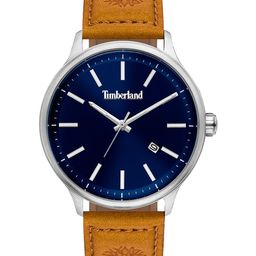 Timberland Men Blue Dial & Brown Leather Strap Analogue Watch TBL.15638JS/03-23