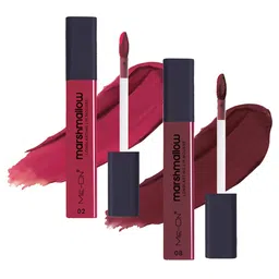 ME-ON Set Of 2 Marshmallow Long Lasting Lip Mousse -6ml Each - Crimson Red 02-Red Wine 08 image 1