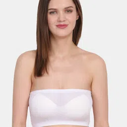 Amour Secret White Bandeau Bra-image-4