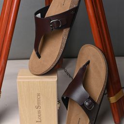 LOUIS STITCH Men Comfy Cork Flip-Flops Slipper-10