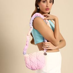 DressBerry Quilted Detail Structured Shoulder Bag-51