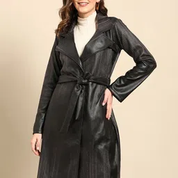 Athena Women Suede Overcoat With Belt-picture-30
