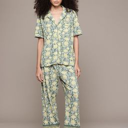 women'secret Floral Printed Pure Cotton Night suit-image-28