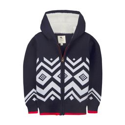 Cherry Crumble Unisex Blue & White Self Design Front-Open-image-68