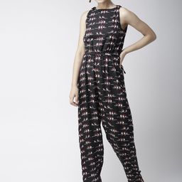 La Zoire Black Printed Basic Jumpsuit-picture-45