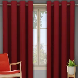 DREAM CARE Maroon 2 Pieces Black Out Window Curtain-image-14