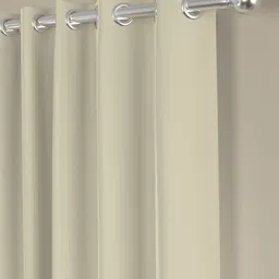ROSARA HOME Cream-Coloured Single Black Out Long Door Curtain image 2
