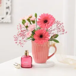Pink Bloom Floral And Perfume Combo-image-45