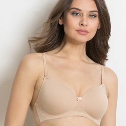 Zivame Beige Solid Non-Wired Lightly Padded T-shirt Bra ZI1137CORE0NUDE-58