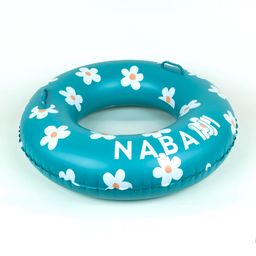 nabaiji Large 92 cm inflatable printed pool ring with comfort grips image 1