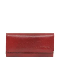 Genwayne Red Solid Wallet for Women-image-4