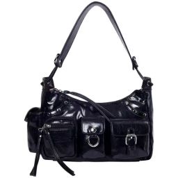 Lino Perros Black Solid Medium Shoulder Handbag-44