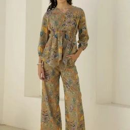 SAY Orange Printed Pyjamas Set-image-34
