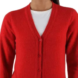 Monte Carlo Red Wool Open Front Cardigan image 5