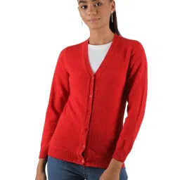 Monte Carlo Red Wool Open Front Cardigan image 1