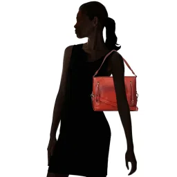 Genwayne Tan Solid Medium Shoulder Handbag image 2