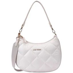 Lino Perros WhiteTextured Medium Shoulder Handbag-picture-26