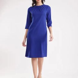 Fablestreet Royal Blue Relaxed Fit Shift Dress-image-56