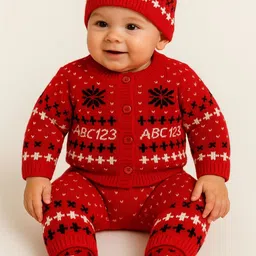 PARYAG Infants 5-Pcs Woolen Baby Apparel Gift Set-image-86