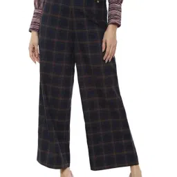 Van Heusen Multicolor Checks Trousers-image-45