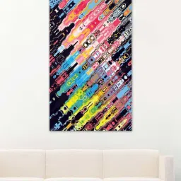 999store Multicolor Abstract Colorful Canvas Painting-5