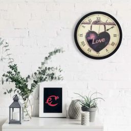 eCraftIndia Designer Round Analog Black Wall Clock-image-94