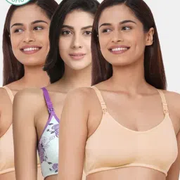 Inner Sense Multicolored Non Wired Non Padded Nursing Bra (Pack Of 3)-image-39