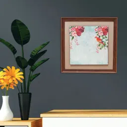 ICraft Blue & Red Canvas Royal Bird Wall Art - Set of 1-32